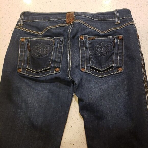 Gridlock womens jeans Size 30 X 33 double back pockets medium wash - Picture 6 of 9